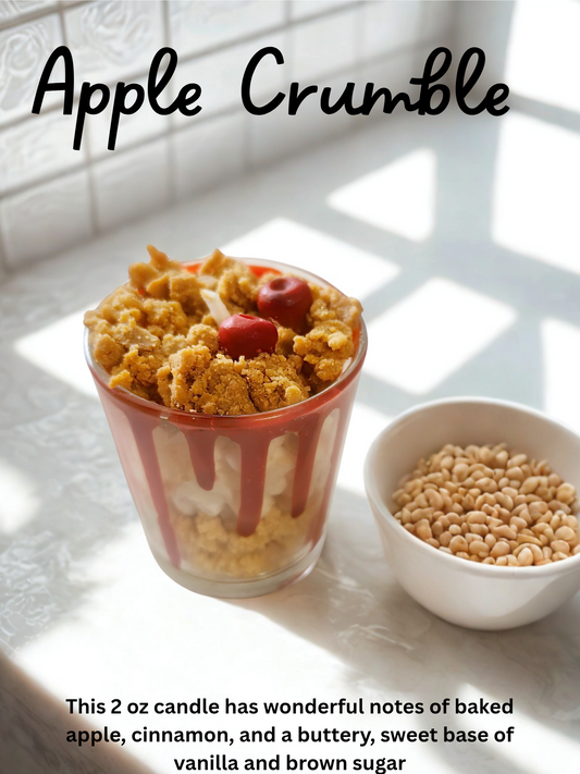 Apple Crumble Candle - Small 2oz Scented Candle