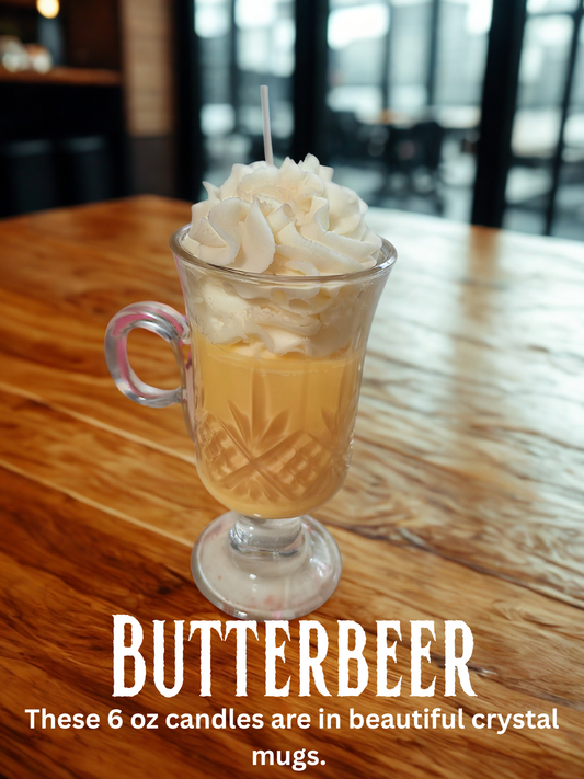 Butter Beer- 6 ounce Candle in Crystal