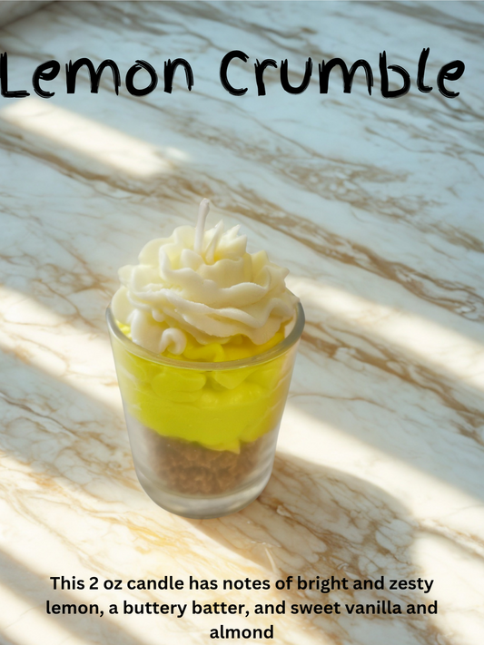 Lemon Crumble Candle - Small 2oz Scented Candle