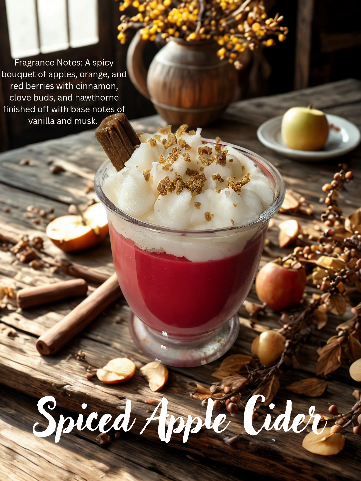 Spiced Apple Cider Candle - 12oz Scented Candle